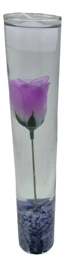 Kit 7 Centros de Mesa 4x35cm | Flores, Piedras y Velas para Bodas y Eventos