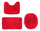 Set 3 Tapetes Rojo Baño | Antideslizantes y Super Absorbentes