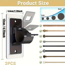 Soportes Cortina Autoadhesivos (4pz) | Negro, Fáciles, Sin Taladro