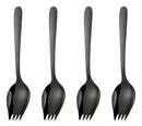 Spork Acero Inoxidable x4 — Cuchara + Tenedor 2 en 1 para Helado