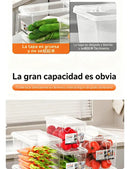 Organizadores Transparentes Apilables Para Heladera x3 Con Tapa