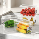 Organizadores Transparentes Apilables Para Heladera x3 Con Tapa