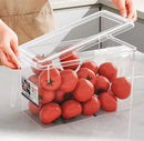 Organizadores Transparentes Apilables Para Heladera x3 Con Tapa