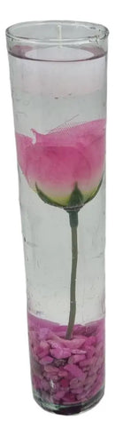 Kit 7 Centros de Mesa 4x35cm | Flores, Piedras y Velas para Bodas y Eventos