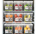Organizadores Transparentes Apilables Para Heladera x3 Con Tapa