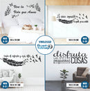 Vinilo Decorativo Frase Inspiradora para Pared — Medida a Elección