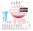Kit Decoración de Tortas 62 Piezas — Giratoria + Boquillas + Mangas
