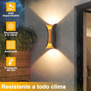 Lámpara de Pared Exterior LED 20W Moderna c/Luz Arriba y Abajo (x2)