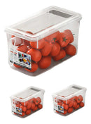 Organizadores Transparentes Apilables Para Heladera x3 Con Tapa