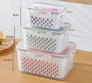 Set X3 Organizadores Herméticos Para Heladera Y Cocina