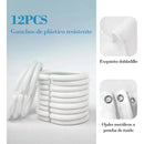 Cortina de Ducha Impermeable 180x180 cm con 12 Ganchos Incluidos