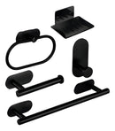Kit Accesorios de Baño x5 en Aluminio con Adhesivo 3M Sin Taladro