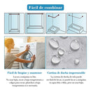 Cortina de Ducha Impermeable 180x180 cm con 12 Ganchos Incluidos