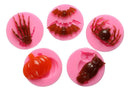5 Moldes Silicona Halloween | Calabaza, Murciélago, Araña y Hueso