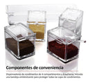 Especiero Organizador Cocina 4 Compartimentos Con Cucharas