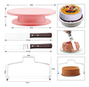 Kit Decoración de Tortas 62 Piezas — Giratoria + Boquillas + Mangas