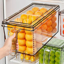 Organizadores Transparentes Apilables Para Heladera x3 Con Tapa