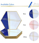 Platos de Papel Hexagonales Silver Spoons 10" Azul x18 — Desechables
