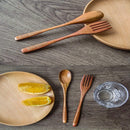 Juego 4 Utensilios Madera Natural | Cucharas y Tenedores Ecológicos