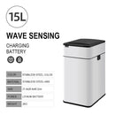 Tacho de Basura Inteligente Acero Inoxidable con Sensor 15 a 60 Litros