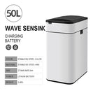 Tacho de Basura Inteligente Acero Inoxidable con Sensor 15 a 60 Litros
