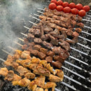 Brochetas Planas Acero Inoxidable Set X6 Para Parrilla Y Camping