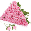 Rosas Artificiales Seda con Diamantes | 12 a 200uds para Bodas o San Valentín
