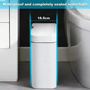 Cubo de Basura Inteligente con Sensor Táctil Blanco de 15L – Contenedor de Basura Electrónico para Baño con Embolsado Automático, Compatible con Hogar Inteligente