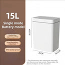 Cubo de Basura Inteligente con Sensor Táctil Blanco de 15L – Contenedor de Basura Electrónico para Baño con Embolsado Automático, Compatible con Hogar Inteligente