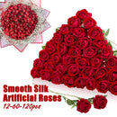 Rosas Artificiales Seda con Diamantes | 12 a 200uds para Bodas o San Valentín