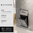 Tacho de Baño Empotrado en Pared Acero Inoxidable con Portapañuelos 2 en 1