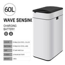 Tacho de Basura Inteligente Acero Inoxidable con Sensor 15 a 60 Litros