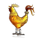 Decantador de Vidrio con Forma de Gallo.