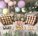 Soporte Exhibidor Escalonado De Madera Para Postres Y Eventos