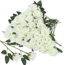 Rosas Artificiales Seda con Diamantes | 12 a 200uds para Bodas o San Valentín