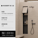 Tacho de Baño Empotrado en Pared Acero Inoxidable con Portapañuelos 2 en 1