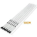 Brochetas Planas Acero Inoxidable Set X6 Para Parrilla Y Camping