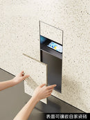 Tacho de Baño Empotrado en Pared Acero Inoxidable con Portapañuelos 2 en 1