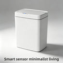 Cubo de Basura Inteligente con Sensor Táctil Blanco de 15L – Contenedor de Basura Electrónico para Baño con Embolsado Automático, Compatible con Hogar Inteligente