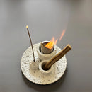 Portavelas de Cemento | Quemador de Salvia y Palo Santo 2en1