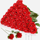 Rosas Artificiales Seda con Diamantes | 12 a 200uds para Bodas o San Valentín