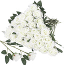 Rosas Artificiales Seda con Diamantes | 12 a 200uds para Bodas o San Valentín
