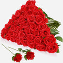 Rosas Artificiales Seda con Diamantes | 12 a 200uds para Bodas o San Valentín