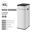 Tacho de Basura Inteligente Acero Inoxidable con Sensor 15 a 60 Litros